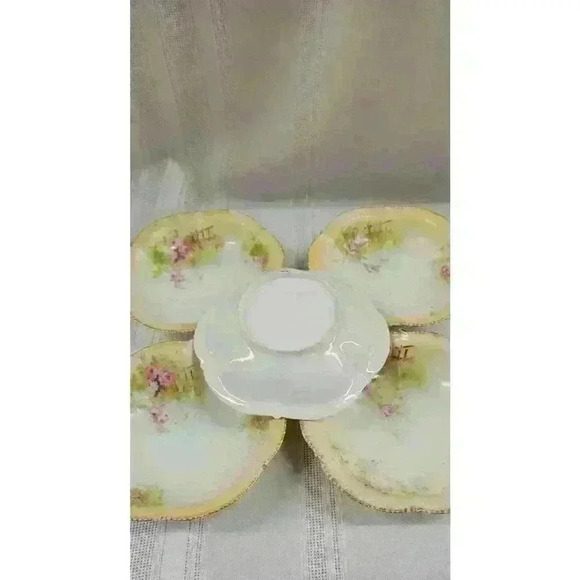 Set of 5- Antique-Hand Painted Demi Bowls - Picture 3 of 4